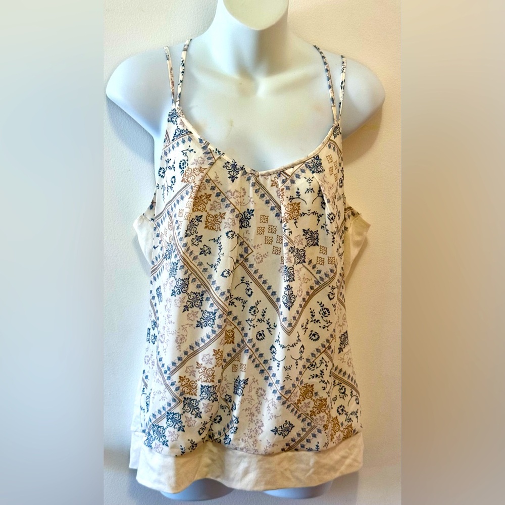 Maurice Women’s Cream Colored Spaghetti String Camisole/Tank